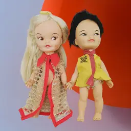 Vintage Remco Heidi & Jan Asian Pocket Book Dolls Clothes Mesh Robe Not Working