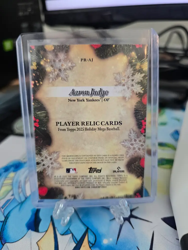2025 Aaron Judge Topps Holiday Game Worn Relic New York Yankees
