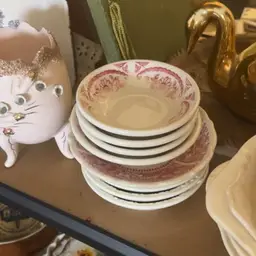 5 Red Dishes Stack