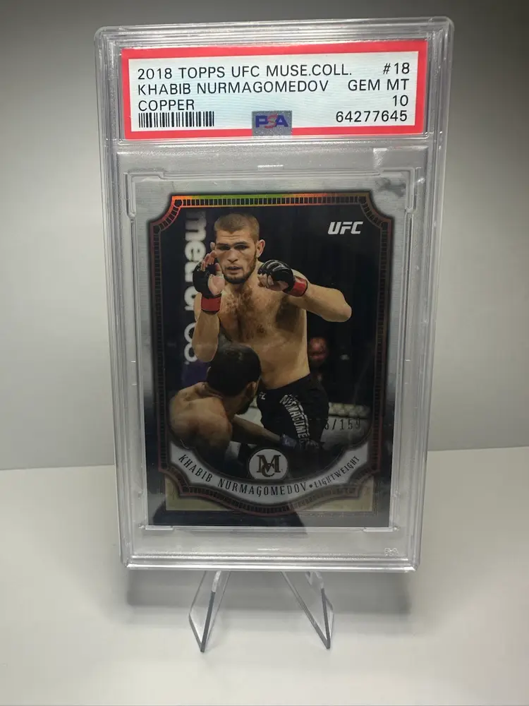 2018 Topps UFC Museum Collection KHABIB NURMAGOMEDOV Copper /159 #18 PSA 10