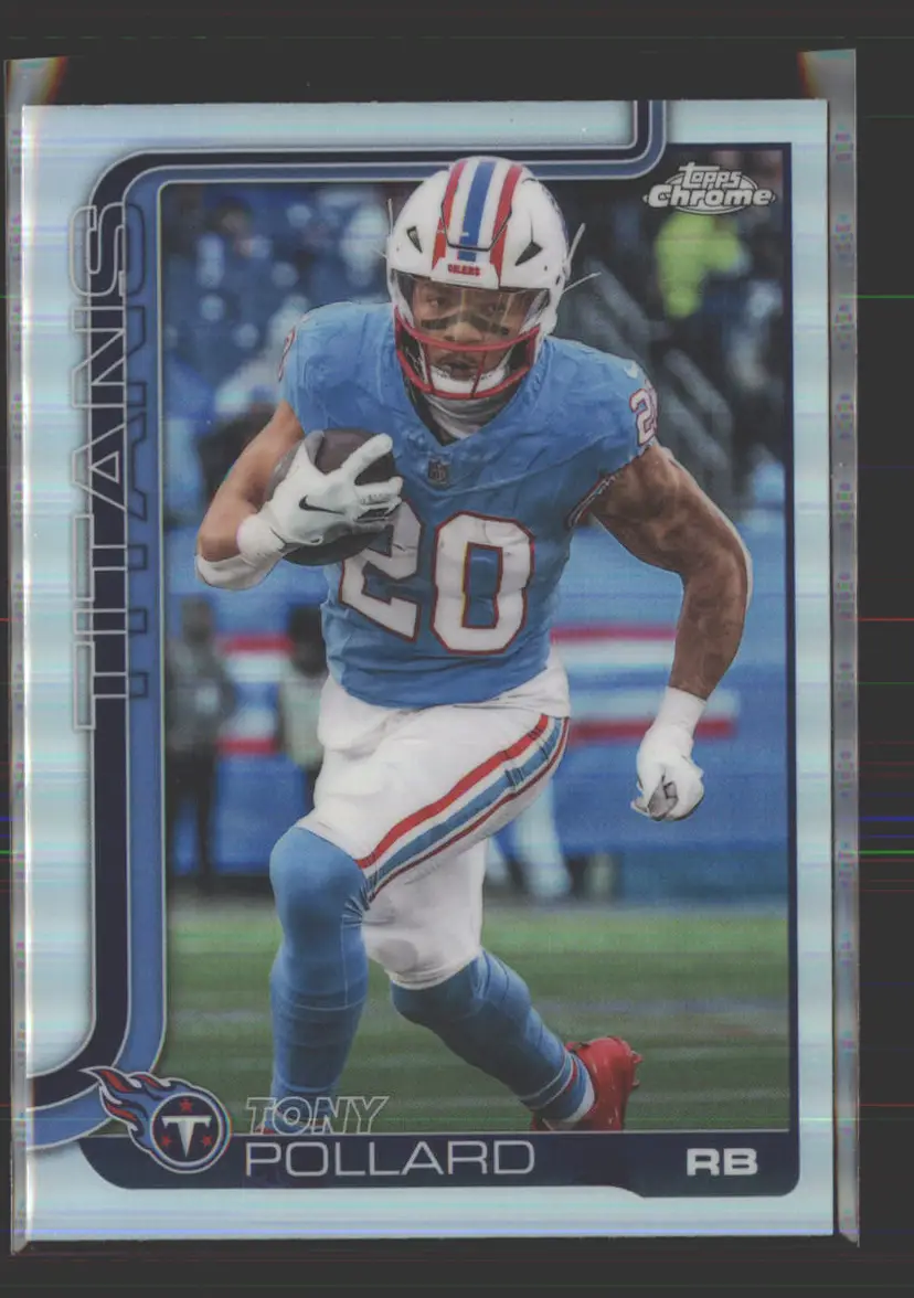 Tony Pollard 2025 Topps Chrome Refractor #290 - (142) - Tennessee Titans