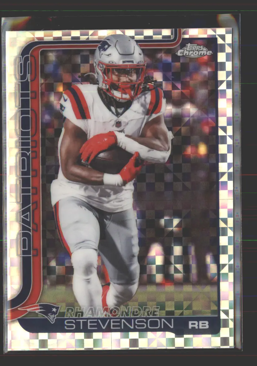Rhamondre Stevenson 2025 Topps Chrome X-Fractor #210 - (142) - New England Patriots
