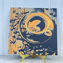 Coffee Wall Art, Coffee Bar Art, Coffee Lover, Coffee Station Decor, Wall Art, Textured Art, Hueforge Art