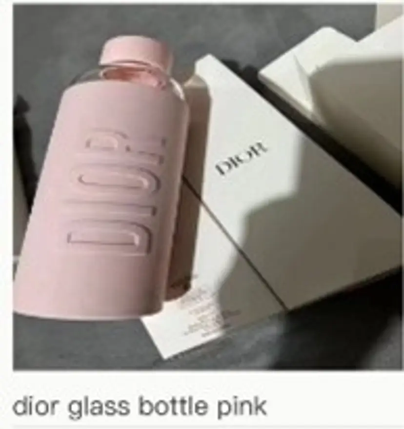 Dior Pink Glass Water Bottle – GWP Exclusive