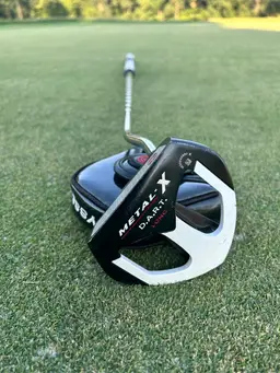 Odyssey Metal X DART Long 48” RH Broomstick Putter New 2 Piece Grip W/Head Cover