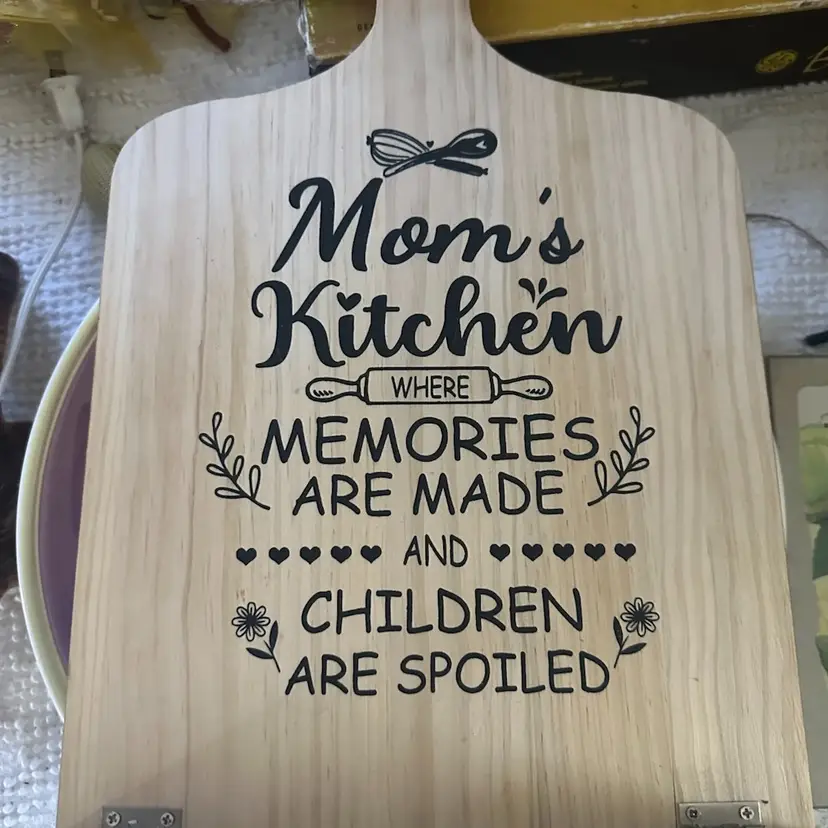 15. Wooden cookbook holder - Moms kitchen