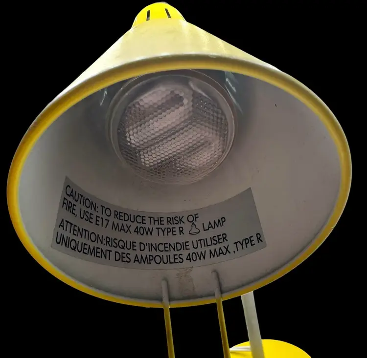 Vintage IKEA KVART Yellow Desk Table Lamp Flexible Adjustable Goose Neck Metal