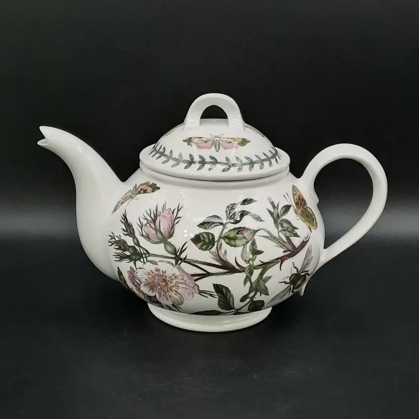 Portmeirion Botanic Garden Dog Rose Butterfly Lidded Teapot