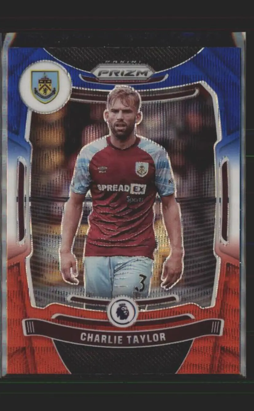2021-22 Prizm EPL #64 Charlie Taylor Prizms Red White and Blue - ( 138 ) - Burnley
