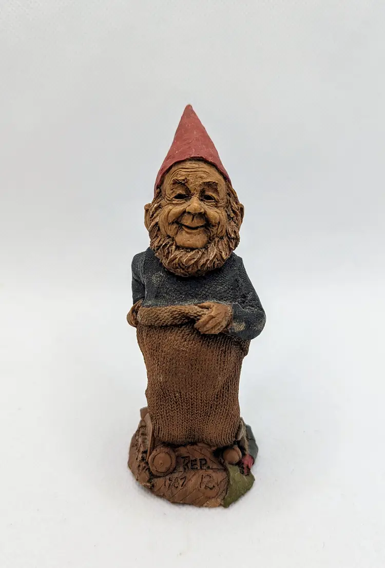 Tom Clark Vintage 1987 Wooden Gnome Figure #75 Artist Signed Vintage Sculpture