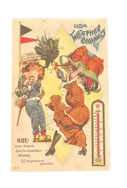 Antique USA Weather Signal Series No. 32 Postcard E. Nash Humorous Romance
