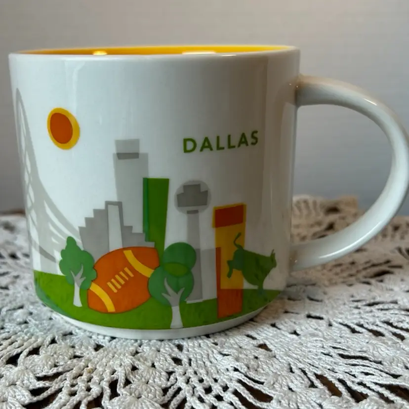 Starbucks Ceramic Dallas “You Are Here” Coffee Cup 2015