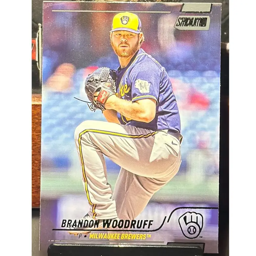 Brandon Woodruff Milwaukee Brewers 2022 Stadium Club Black Foil