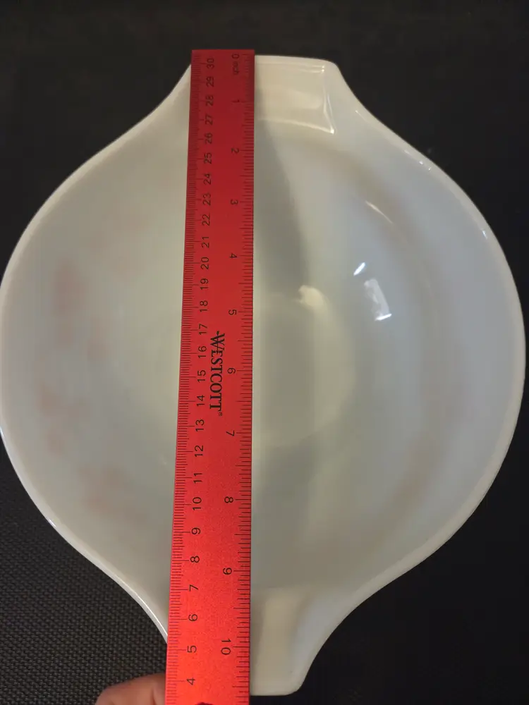 Pyrex Pink on white Gooseberry 443 Cinderella Mixing Bowl 2 1/2 Qt USA