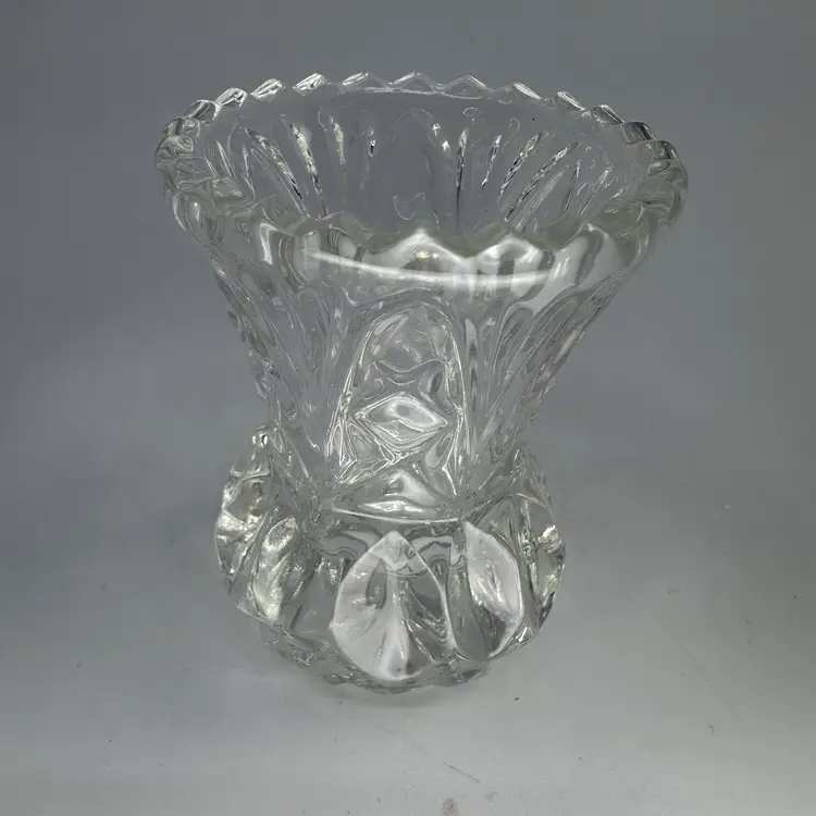 Clear Cut Crystal Toothpick Holder 3”