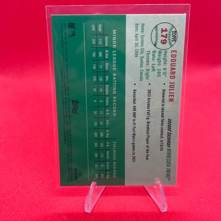 Edouard Julien 2023 Topps Chrome Platinum Gold Wave /50 Minnesota Twins 