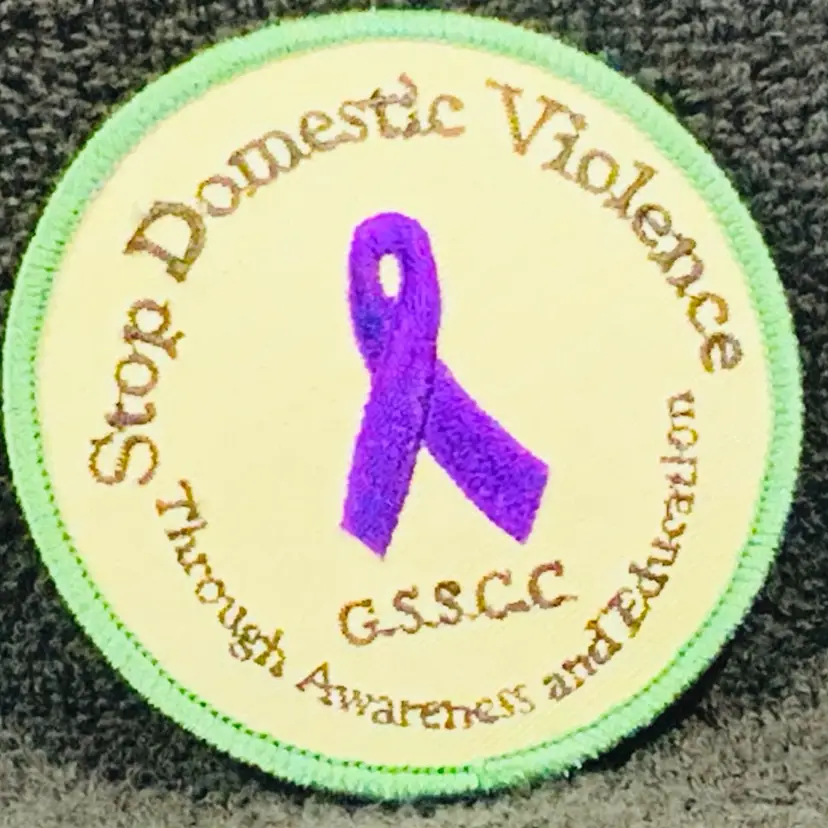 Vintage Scouting Fun Patch: Stop Domestic Violence, Through Awareness And Education GSSCC