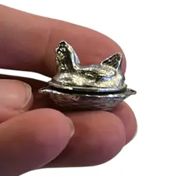 The Tiniest Hen On Nest Signed And Numbered No Lead Pewter 2 Pieces