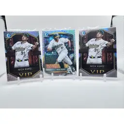 MBB #43 2025 Bowman Chrome Nick Kurtz (ROY?) 3-card Lot Including Mega Refractors