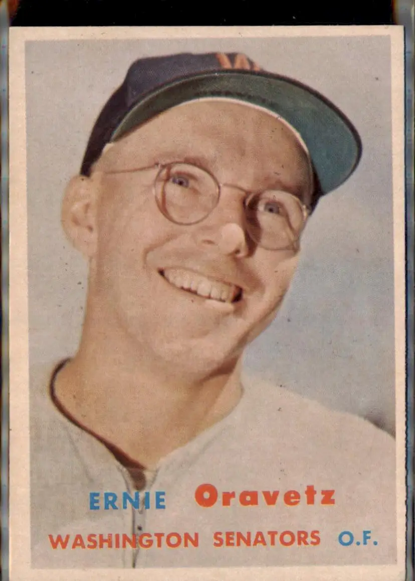 1957 Topps #179 Ernie Oravetz - ( pk1 ) - Washington Senators