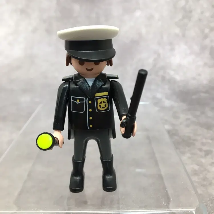 Playmobil Police Officer w/ Flashlight & Stick