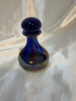 John Gilvey Art Glass Signed Perfume Bottle