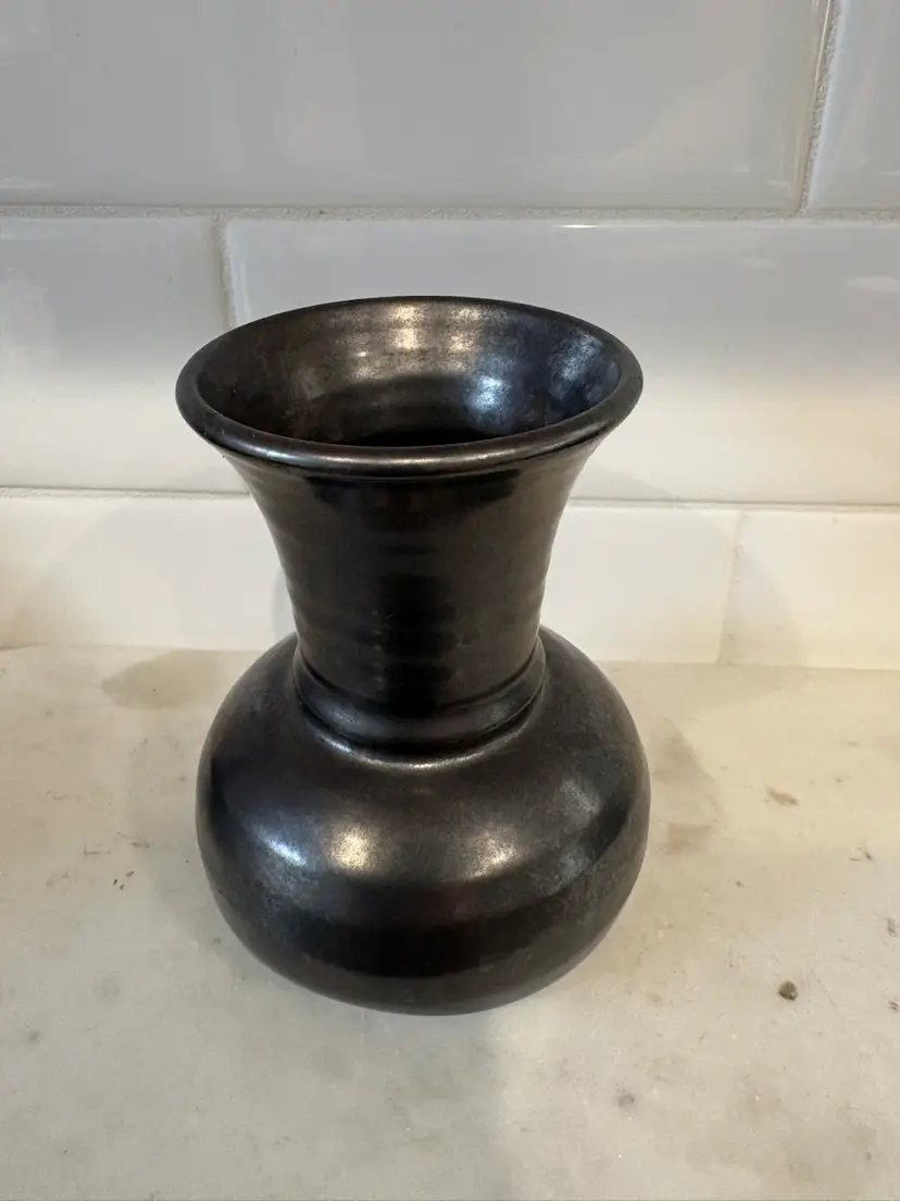 PRINKNASH POTTERY England Bud Vase Gunmetal Finish