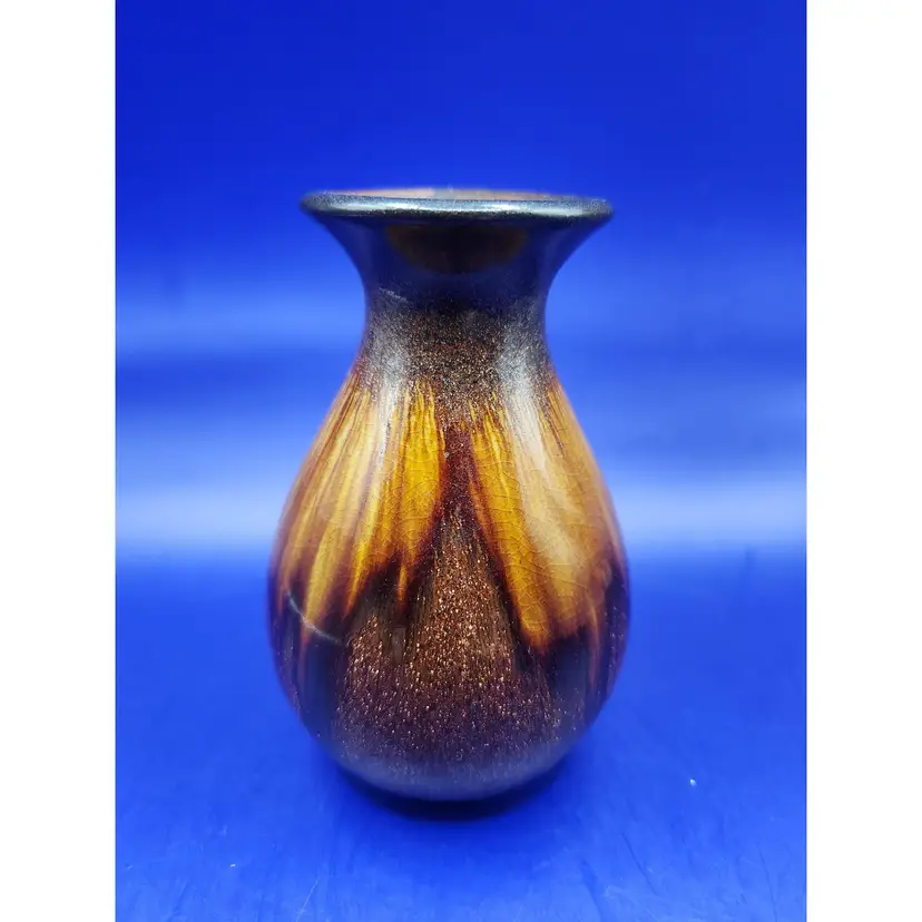 Copper Glittery Art Pottery Vase