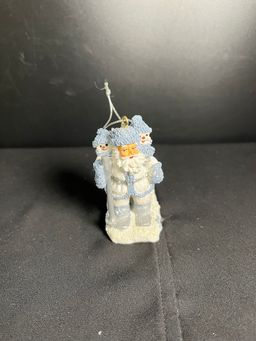 Enesco-1999-Santa Skiing w/ Snow Buddies Ornament-Lot 60