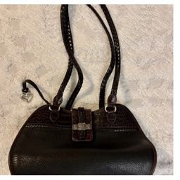 Brighton Leather Purse/Bag with Heart Charm
13”x7”x6” (13”straps)
