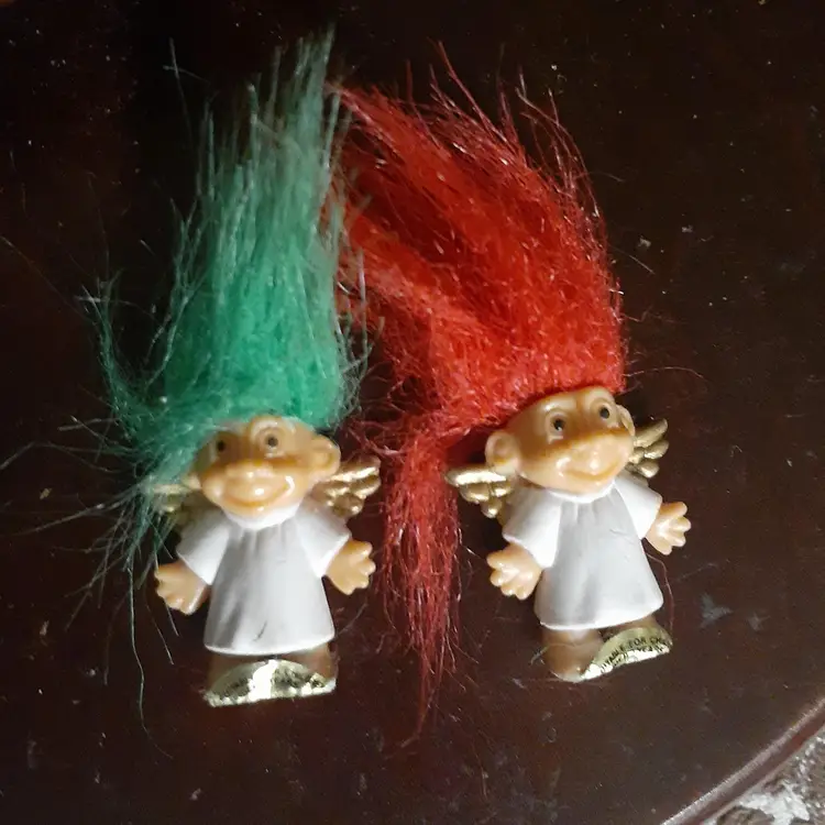 Russ Christmas Angel Trolls, Set Of 2
