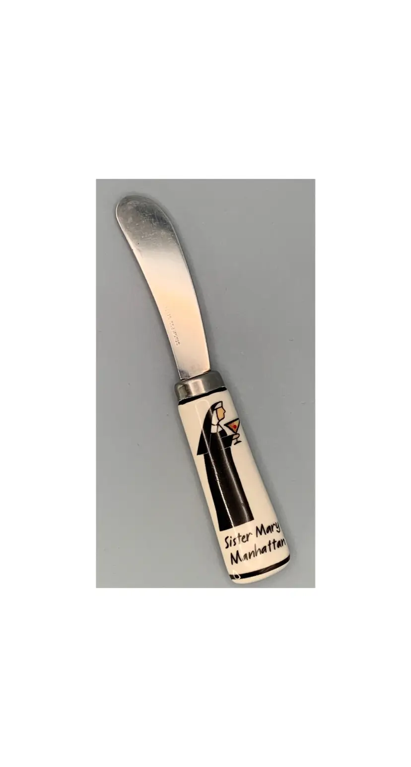 Sister Mary Manhattan Knife Cheese Spreader. Barware