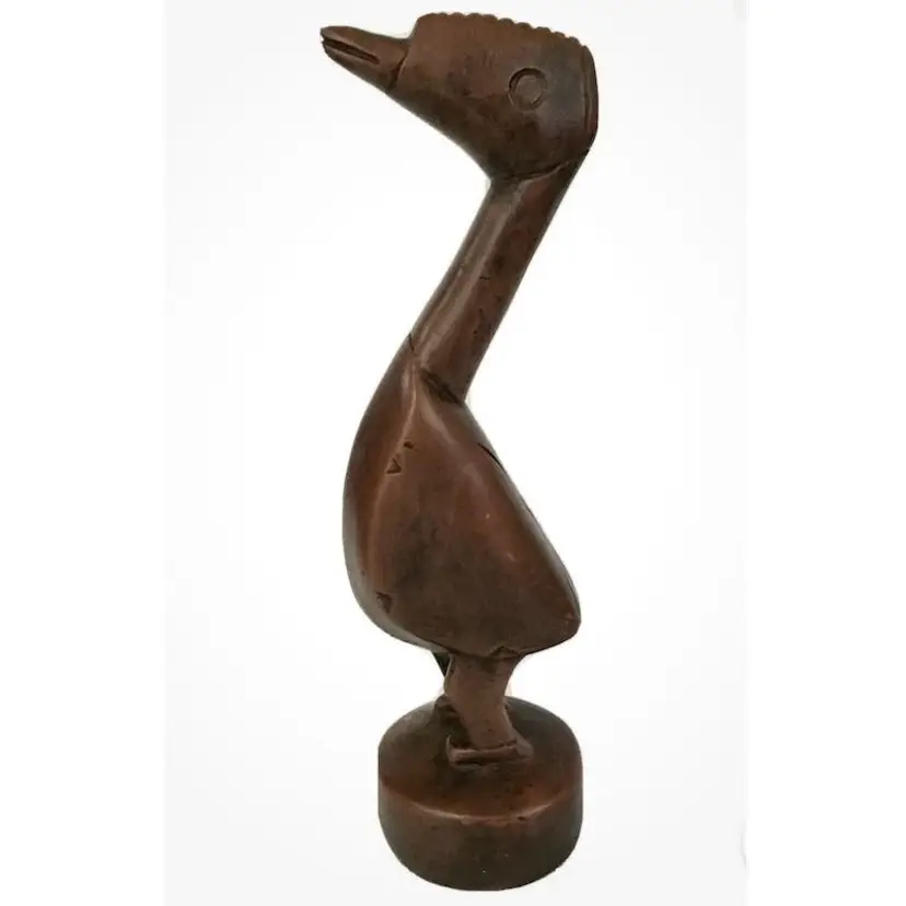 VTG MCM Hand Cast Durastone Austin Productions African Egyptian Bird Statue 1962