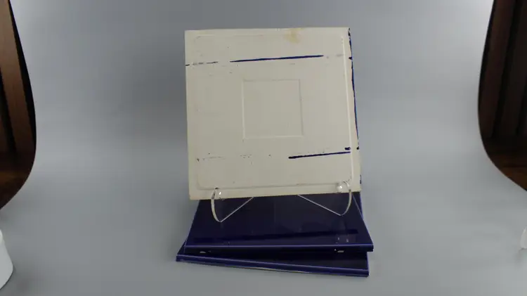 Cobalt Blue Tiles Made in England 6" Set of 3