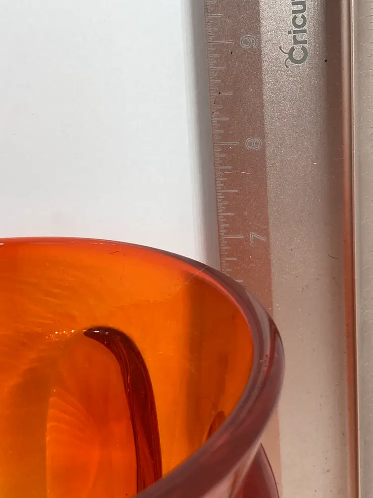 Vintage Viking Glass Persimmon Footed Candy Bowl