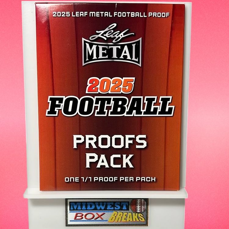 2025 Leaf Metal Football 1/1 Proof Pack For Susan G Komen (stacked shipping)
