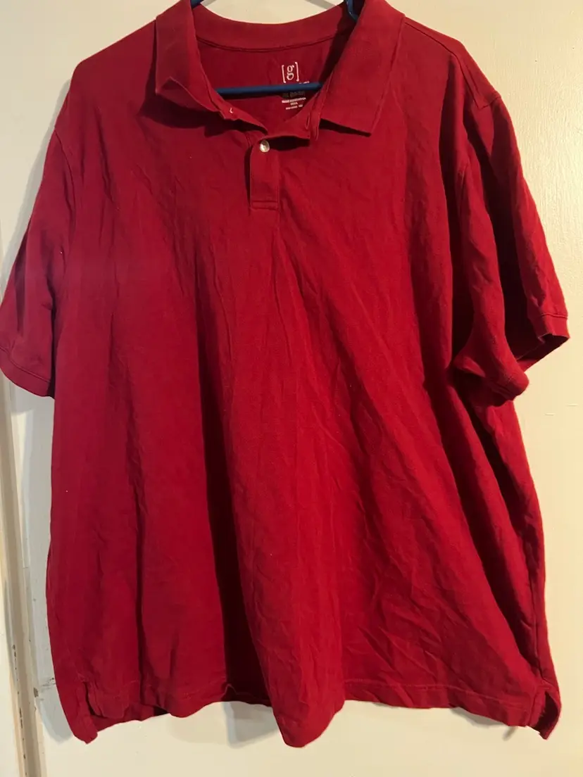 Mens 2xl George Red Polo Shirt