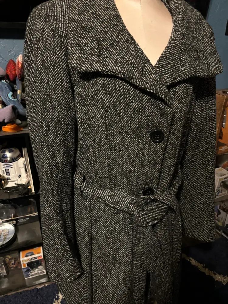 Worthington Pea Coat Jacket Size XL Winter Peacoat Black Overcoat