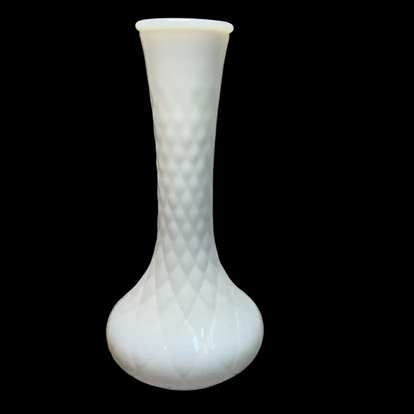 Milk Glass Tall Vase