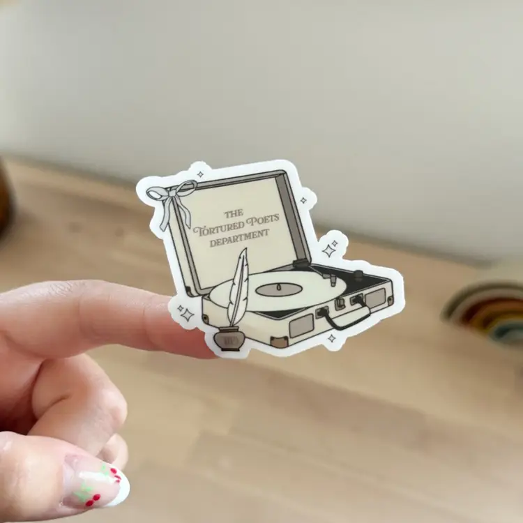 The Tortured Poets Department Record Player Sticker | TTPD Taylor Swift Sticker
