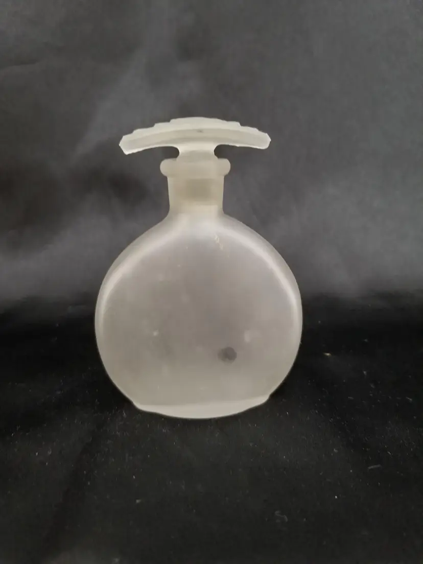 #156 Vintage Satin Glass Perfume Bottle