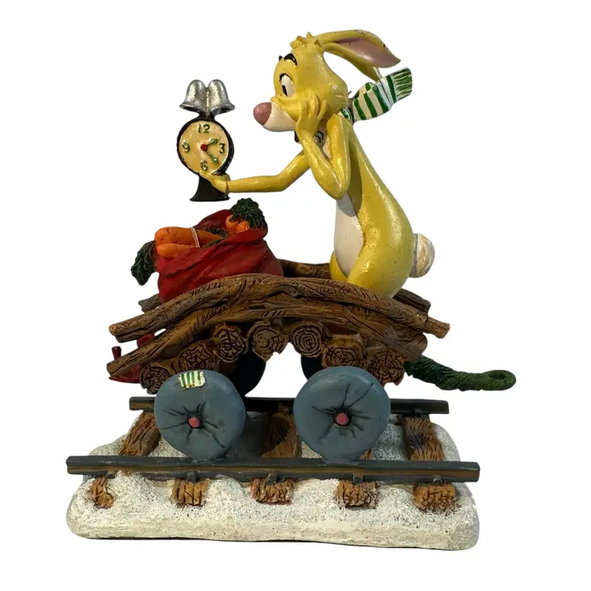 Eeyore Holiday Train Engine Disney Rabbit Danbury Mint Christmas Vintage 3.5” READ
