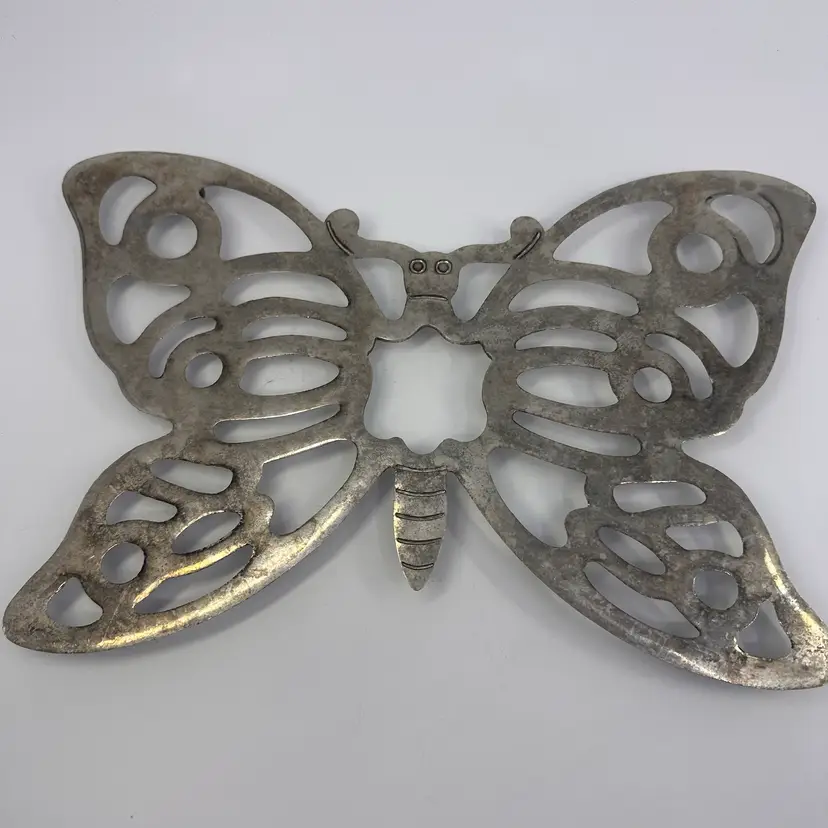 FB Rogers Italy Metal Butterfly Trivet 11”