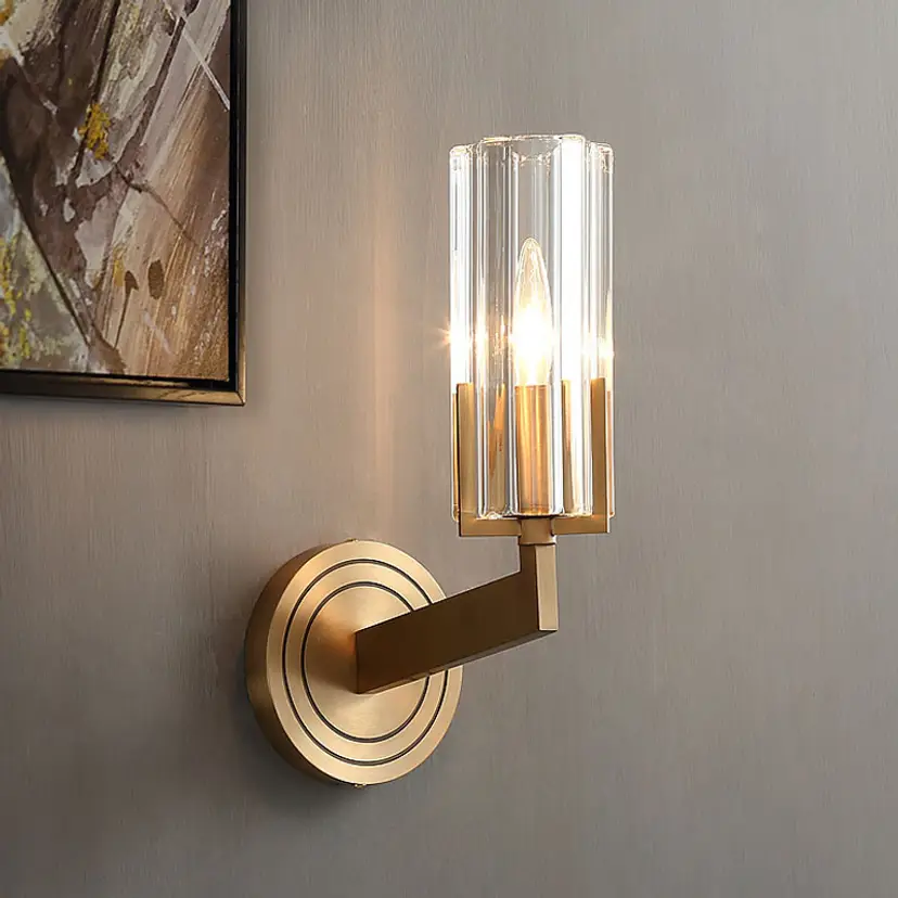 Light Luxury Copper Wall Lamp Bedroom Bedside Lamp Modern Minimalist