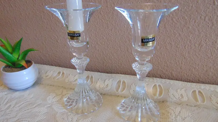 Beautiful Pre-Owned Set of 2 Ritz Candlesticks by Mikasa
