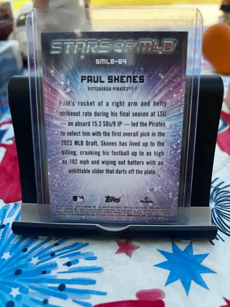 2024 Topps Update Series Stars of MLB Paul Skenes Rookie #SMLB-64 Pirates