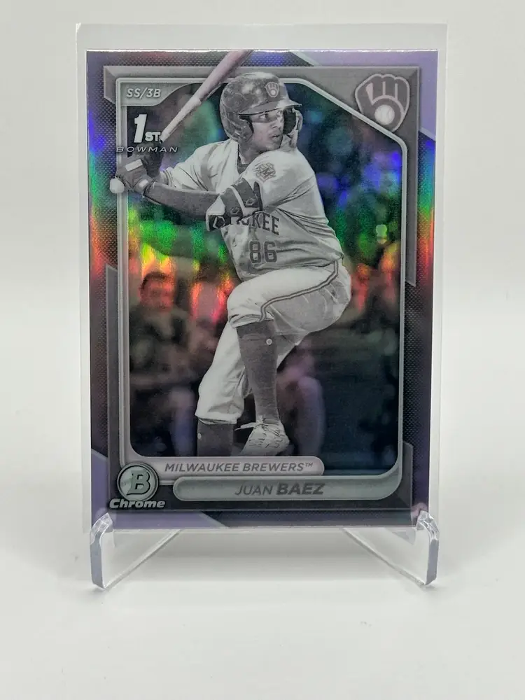 Juan Baez • 2024 Bowman Chrome- Prospects Pearl Refractor SSP • Brewers