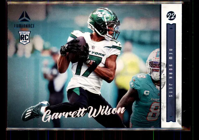 Garrett Wilson 2022 Panini Chronicles Luminance Teal #217 - (113) - New York Jets