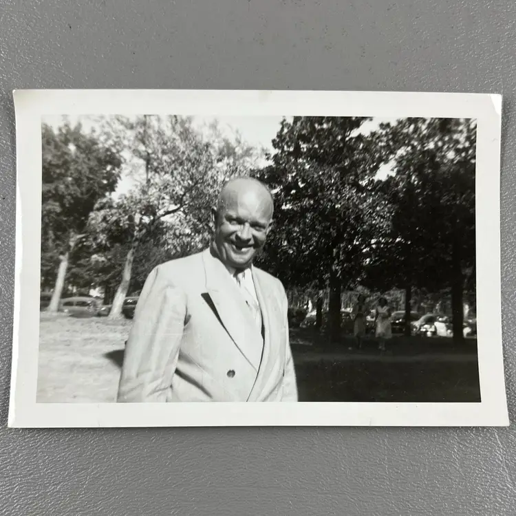 Vintage Dwight D Eisenhower President Of The United States Photo Snapshot 3.5x5"