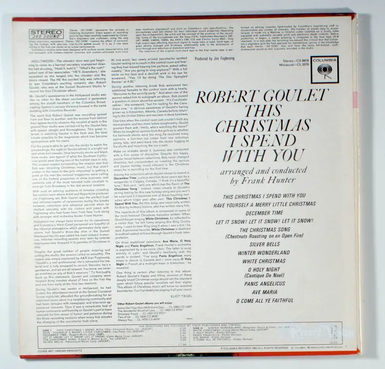 Robert Goulet - This Christmas I Spend With You (1963) Vinyl LP • Holiday